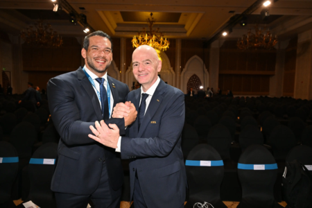 Samir Xaud e Gianni Infantino