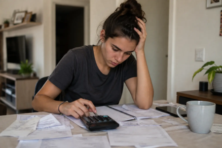 Jovem organiza as despesas de casa e calcula os custos mensais para manter uma vida independente, em cenário que ilustra o peso do aluguel, alimentação e contas básicas no orçamento. (Foto: Lila Martins/Cedida ao Mais Goiás)