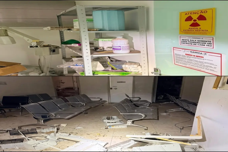 PM encontra medicamentos e equipamentos radioativos em escola de odontologia abandonada no Centro de Goiânia (Fotos: Polícia Militar)