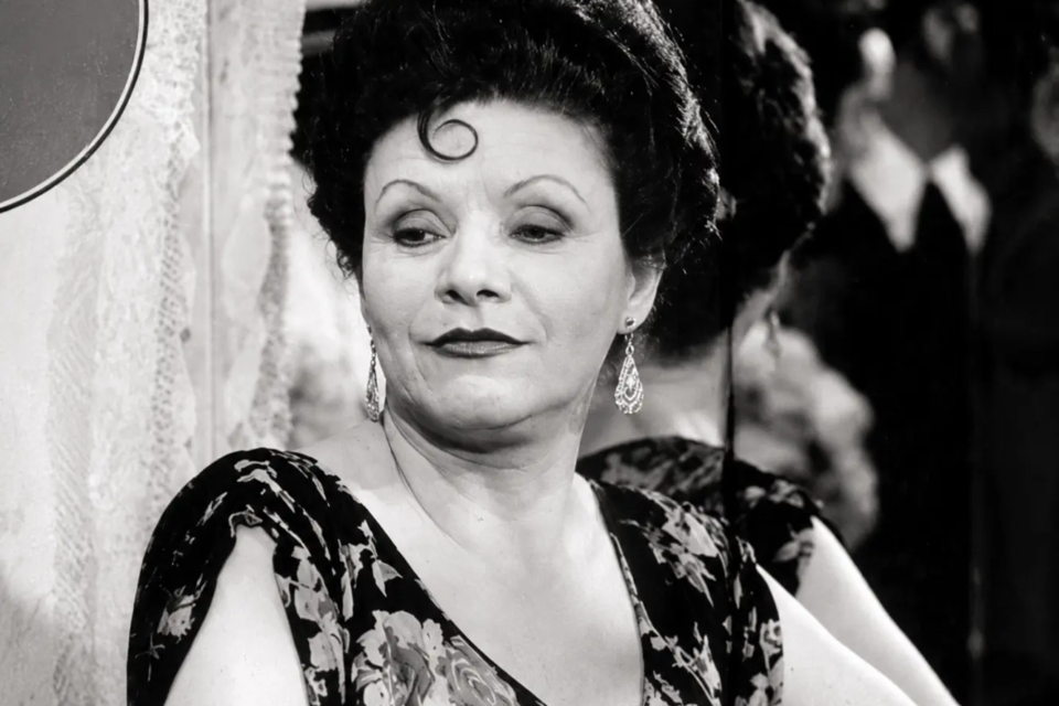 A personagem Maria Machadão, interpretada por Eloísa Mafalda na primeira versão de “Gabriela”, exibida em 1975, inspirou o apelido de Maria Nunes Perdigão. (Foto: Acervo/TV Globo)