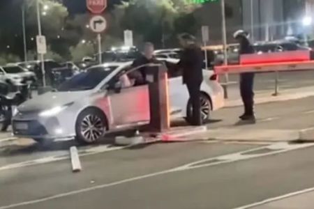 Texto alternativo: Homem envolvido em incidente na cancela de saída do Flamboyant Shopping
