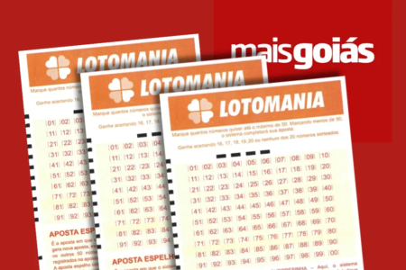 Cartela da Lotomania e fundo do Mais Goiás