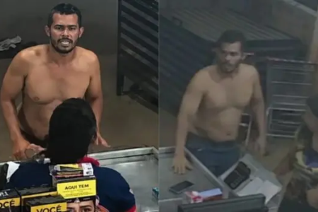 Câmera de segurança mostra homem em meio a confusão com funcionária e cliente em supermercado de Bela Vista de Goiás