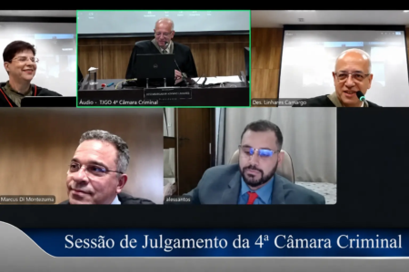 Desembargador Adriano Linhares defendeu o fim do quinto constitucional durante sessão no TJGO (Foto: Reprodução)