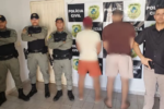 Dupla presa por extorsão - (Foto: reprodução/PM)