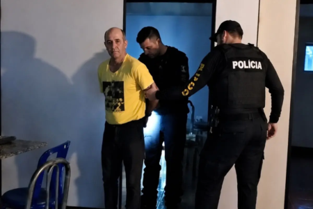Vargas Quintiliano foi preso no Paraguai após 14 anos de fuga de Rio Verde, onde mandou matar Eduardo Henrique (Foto: Reprodução TV Anhanguera)