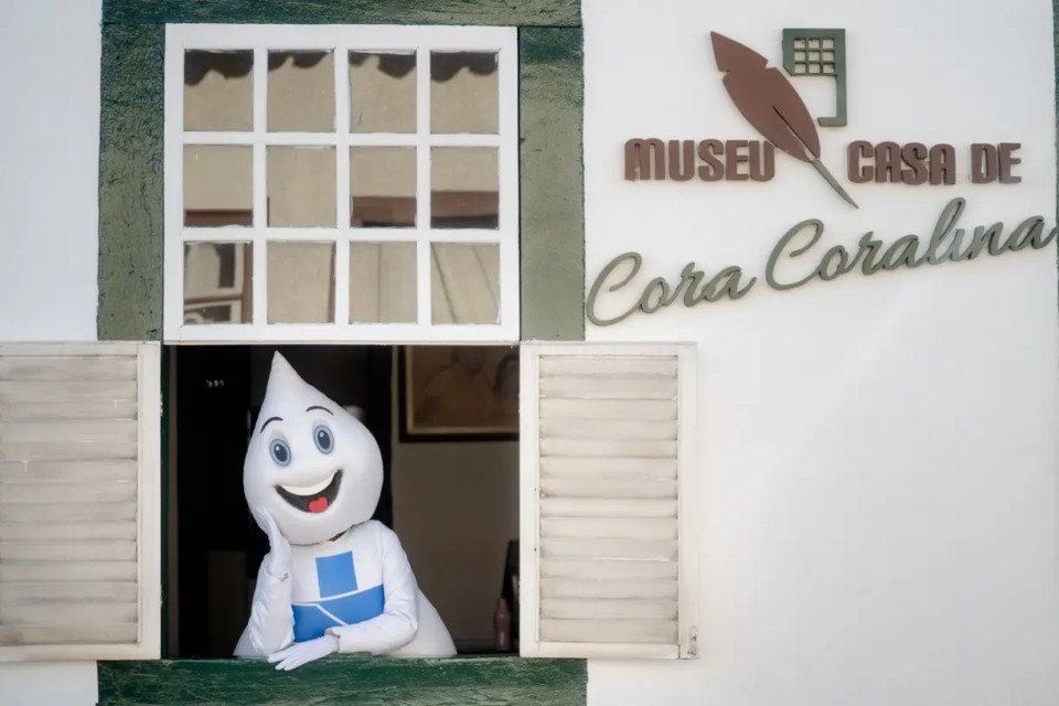 Zé Gotinha no Museu de Cora Coralina