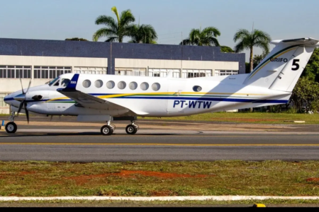 A revisão é para os dois motores Pratt & Whitney PT6A-60A e de seus acessórios, da Casa Militar de Goiás (Foto: Jetphotos)