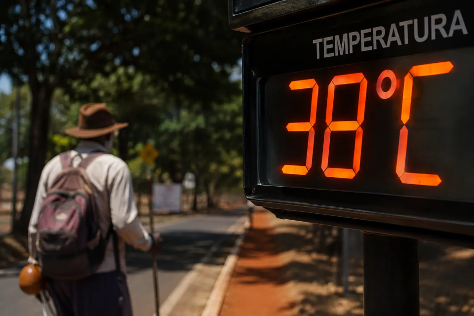 Termômetro marca 38°C durante período de calor e tempo seco (Foto: Pexels)