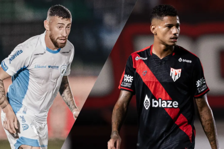 Paulinho Moccelin, do Londrina, e Marrony, do Atlético