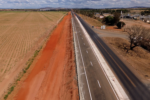 Obras de duplicação da BR-153 em Campinorte, no norte de Goiás (Foto: Ecovias Araguaia)