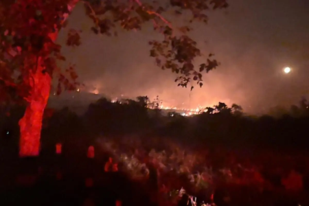 Incêndio em fazenda de Crixás queima 40 alqueires de vegetação nativa (Foto: Corpo de Bombeiros)