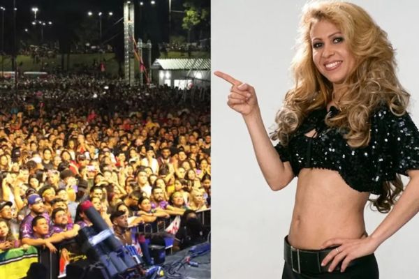 Joelma levou uma tamancada na cabeça durante show em Goiânia assista Cantora se apresentava na Praça Cívica quando foi atingida vídeo