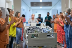 Neifa passou por corredor de aplausos a caminho da doação de órgãos (Foto: reprodução)