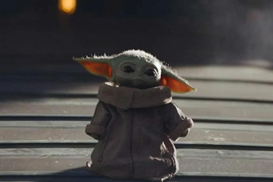 Grogu, personagem de The Mandalorian, em cena da produção do universo Star Wars (Foto: Disney/Lucasfilm)