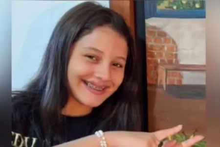 Foto de Ana Clara, adolescente de 13 anos que está desaparecida em Anápolis