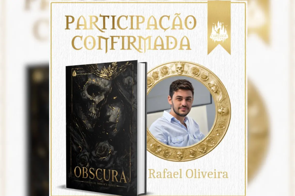 Repórter do Mais Goiás Rafael Oliveira tem conto de terror selecionado para a antologia Obscura, da editora Carnage (Foto: Reprodução)
