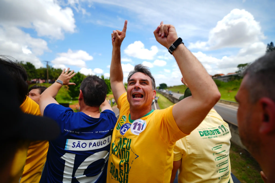 Candidato à presidência Flávio Bolsonaro