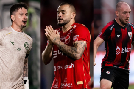 Tadeu, do Goiás; André Luís, do Vila; e Bruno José, do Atlético