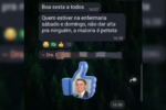 Mensagem enviada pela médica no grupo - (Foto: reprodução)