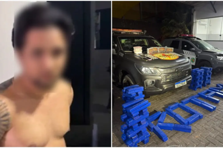 Flagrado pela Rotam, homem mostra como embalava drogas e explica esquema de delivery em Goiânia; vídeo