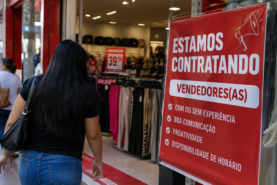 Comércio abre vagas para vendedores em meio à redução no ritmo de contratações em Goiás (Crédito: Aciag)